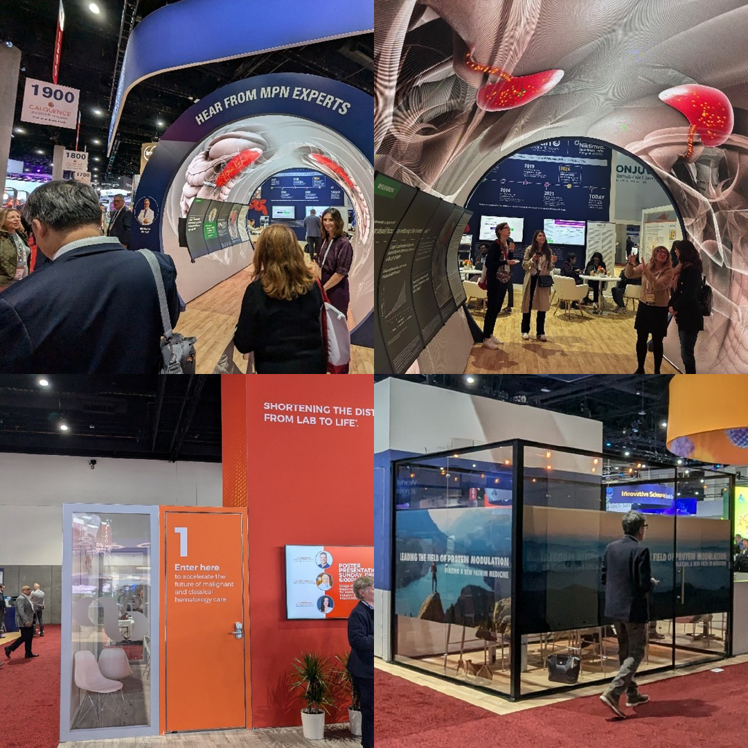 A collection of photographs showing different types of booths