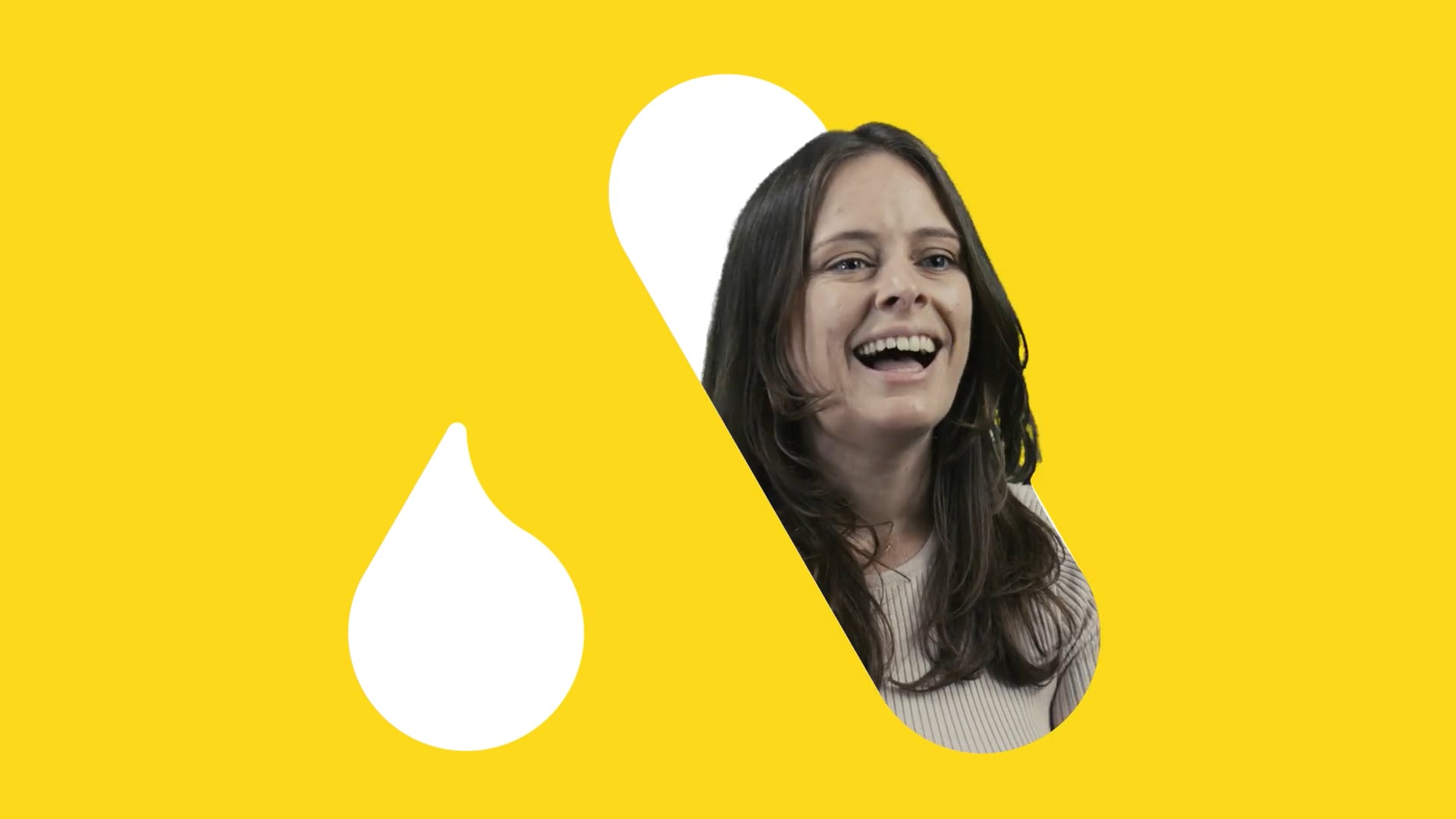 Citrus background with the Amiculum logo and a photo of a person emerging through the logo