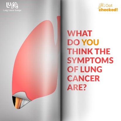 A snapshot image of Amiculum's 'get checked' campaign with Lung Cancer Europe